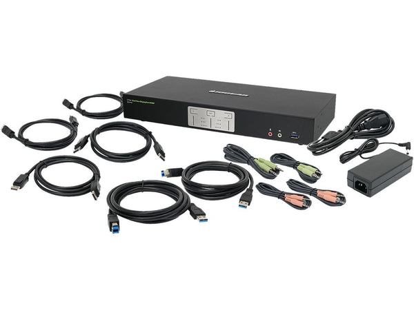 IOGEAR GCS1942 2-Port 4K Dual View DisplayPort KVMP with USB 3.0 Hub and Audio