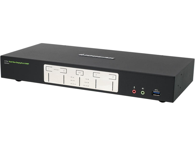 IOGEAR GCS1944 4-Port 4K Dual View DisplayPort KVMP with USB 3.0 Hub and Audio