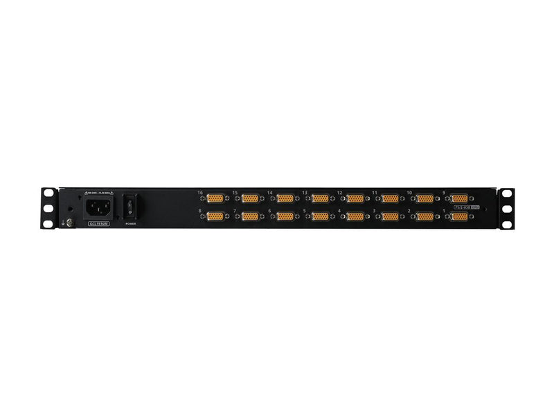 IOGEAR 18.5" Widescreen Short Depth 16-Port LCD KVM Switch with 16x USB KVM