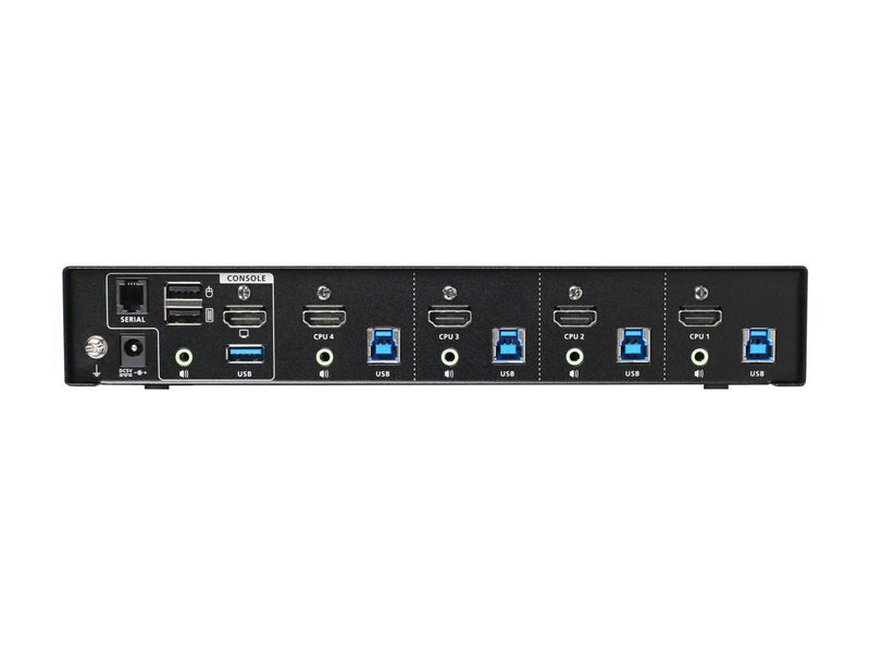 IOGEAR GCS1934H 4-Port 4K KVMP Switch with HDMI Connection, USB 3.0 Hub, and