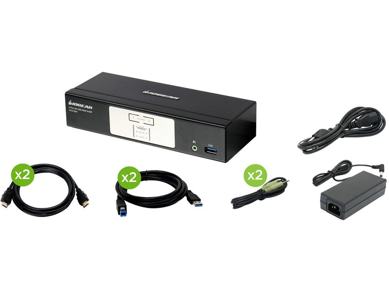 IOGEAR GCS1932H 2-Port 4K KVMP Switch with HDMI Connection, USB 3.0 Hub, and