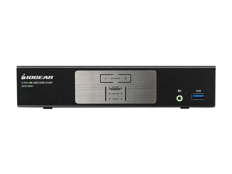 IOGEAR GCS1932H 2-Port 4K KVMP Switch with HDMI Connection, USB 3.0 Hub, and