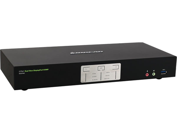 IOGEAR 2-Port 4K Dual View DisplayPort KVMP with USB 3.0 and Audio(TAA). KVM