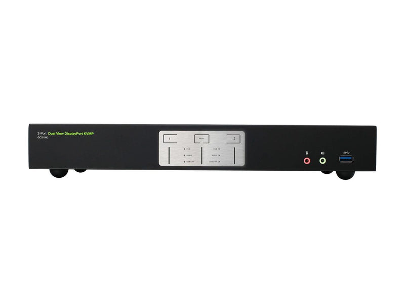 IOGEAR 2-Port 4K Dual View DisplayPort KVMP with USB 3.0 and Audio(TAA). KVM