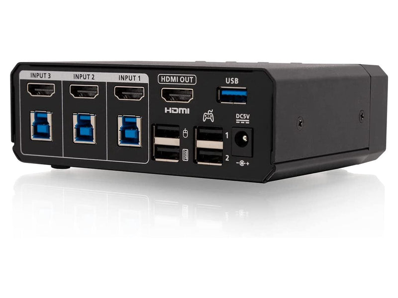 IOGEAR KeyMander Nexus 3-Port Gaming KVM Switch for PC & Game Consoles - GCS1337