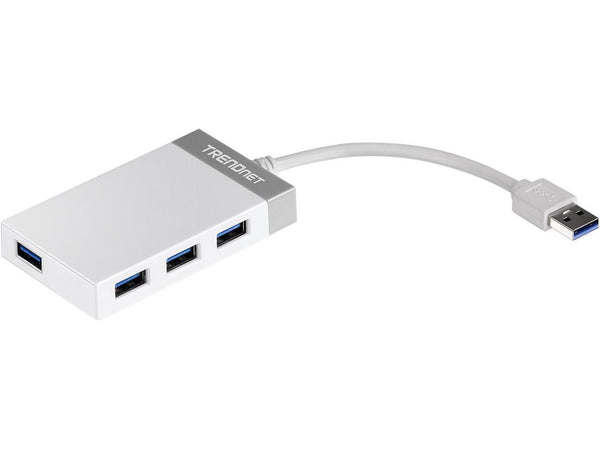 TRENDnet TU3-H4E 4-Port USB 3.0 Mini Hub with integrated 14cm (5.5 in) USB 3.0