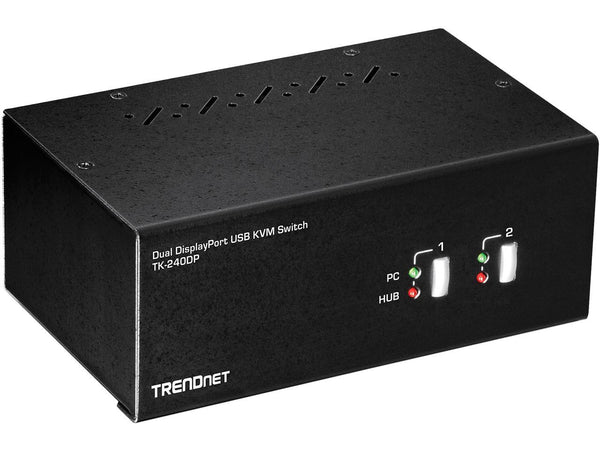 TRENDnet 2-Port Dual Monitor DisplayPort KVM Switch with Audio, 2-Port