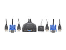 TRIPP LITE B032-VU2 2-Port USB/VGA Cable KVM Switch with Cables and USB