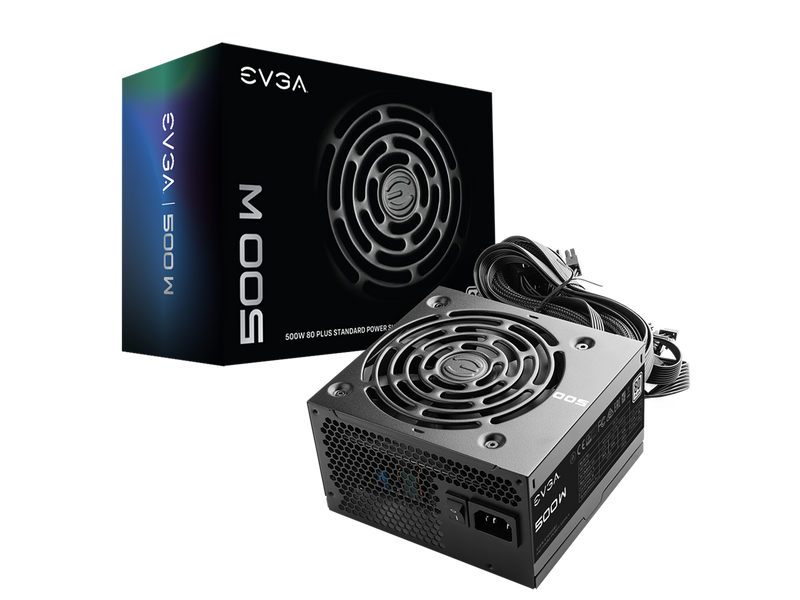 EVGA 500 W1, 80+ WHITE 500W Power Supply( 100-W1-0500-KR)