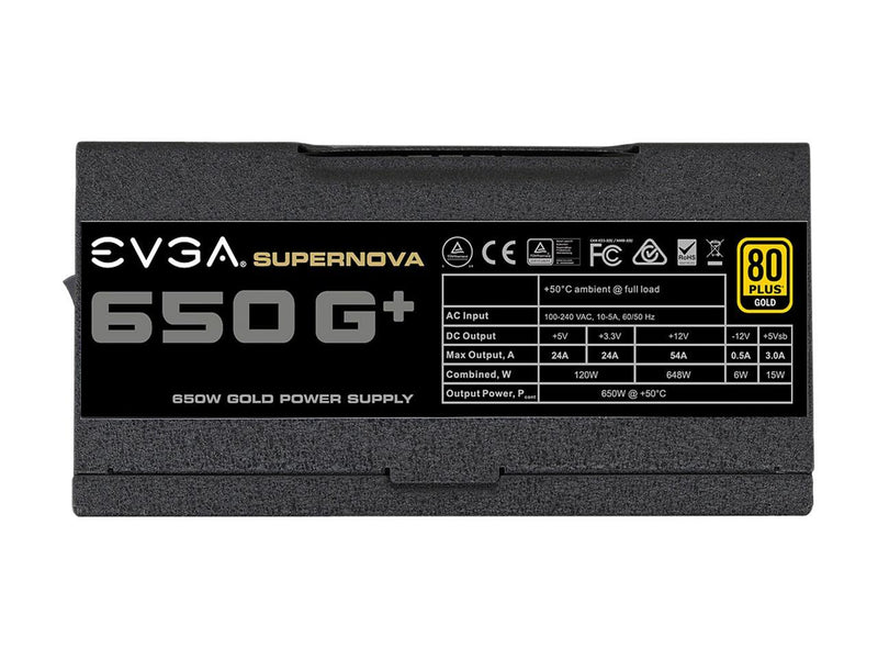 EVGA SuperNOVA 120-GP-0650-X1, 650 G+, 80 Plus Gold 650W, Fully Modular