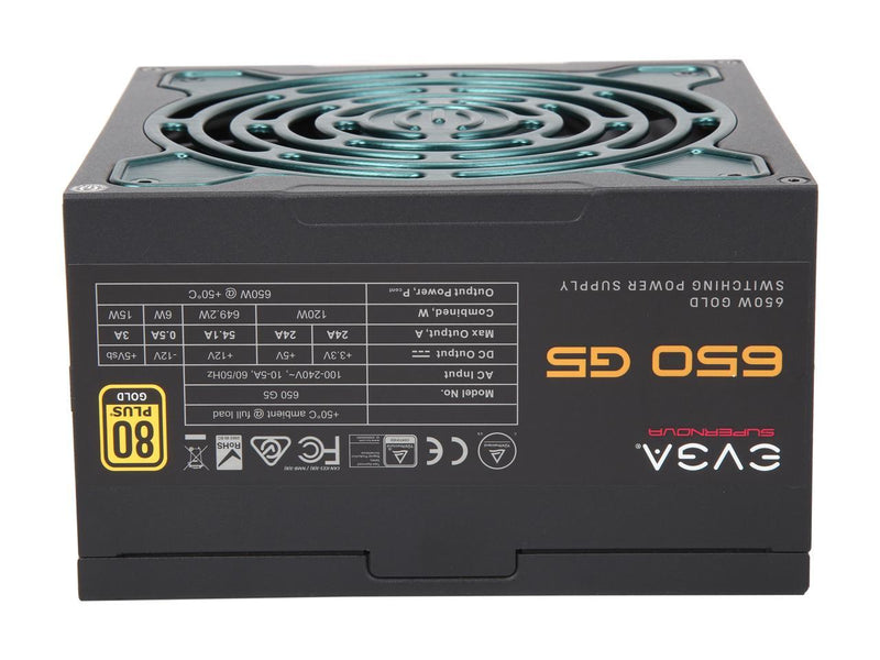 EVGA SuperNOVA 650 G5, 80 Plus Gold 650W, Fully Modular, ECO Mode with Fdb Fan,