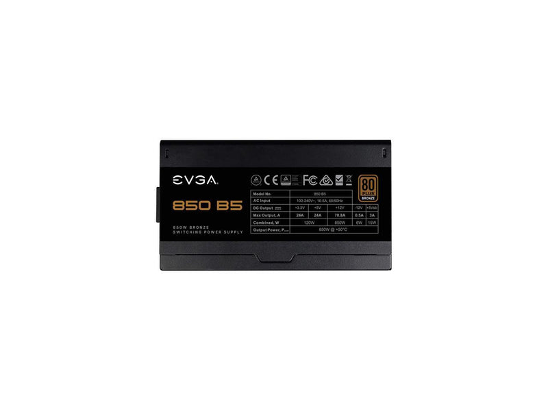 EVGA 850 B5, 80 Plus BRONZE 850W, Fully Modular, EVGA ECO Mode, 5 Year