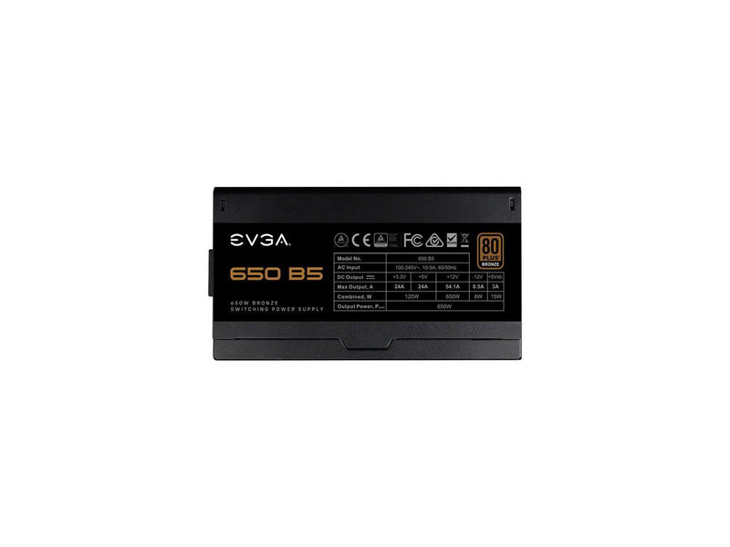 EVGA 220-B5-0650-V1 650 B5, 80 Plus Bronze 650W, Fully Modular, EVGA ECO