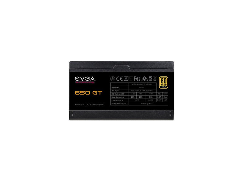 EVGA SuperNOVA 650 GT, 80 Plus Gold 650W, Fully Modular, Auto Eco Mode with FDB