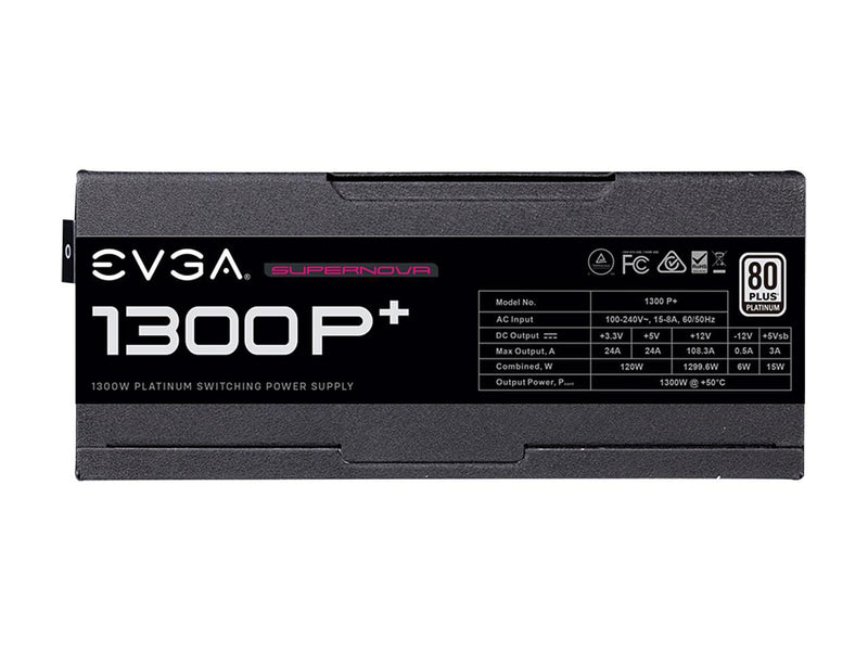 EVGA Supernova 1300 P+, 80+ Platinum 1300W, Fully Modular, 10 Year Warranty