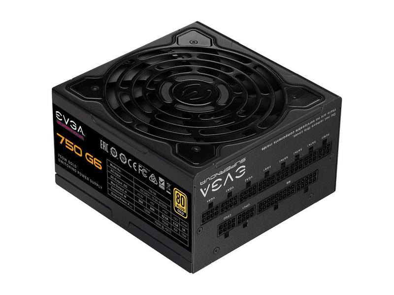 EVGA SuperNOVA 750 G6, 80 Plus Gold 750W, Fully Modular, Eco Mode with FDB Fan,