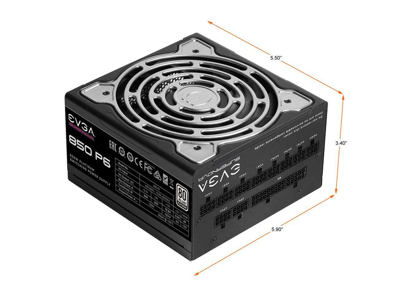 EVGA Supernova 850 P6, 80 Plus Platinum 850W, Fully Modular, Eco Mode