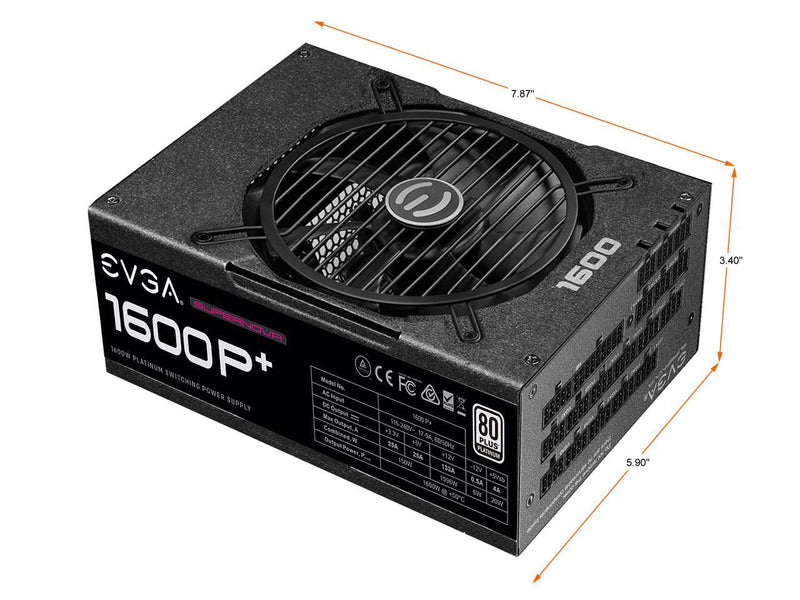 EVGA Supernova 1600 P+, 80+ Platinum 1600W, Fully Modular, 10 Year Warranty