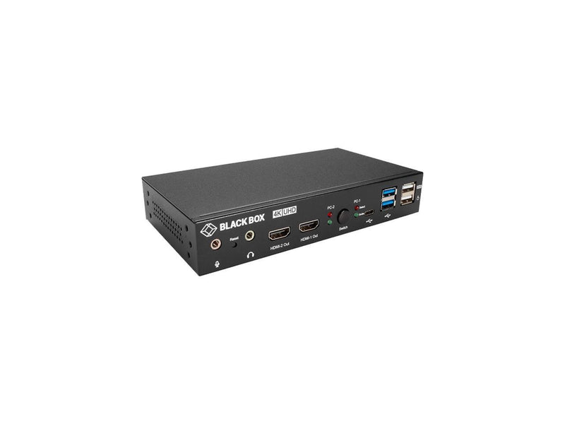 Black Box KVD200-2H KVM Switch Dual Monitor - UHD 4K 60, Dual-Head, HDMI, USB