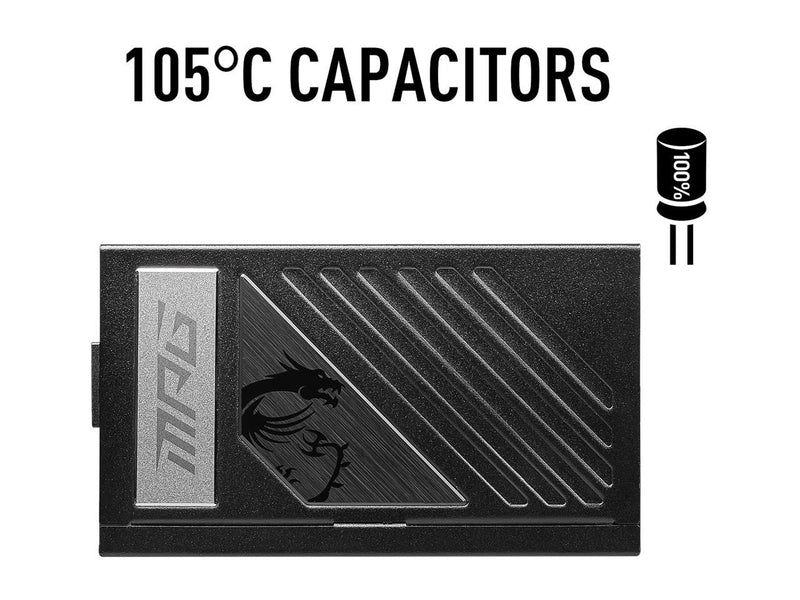 MSI MPG A1000G Gaming Power Supply - Support NVIDIA GeForce RTX 30 Series