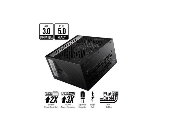 MSI - MPG A1000G PCIE 5.0, 80 GOLD Full Modular Gaming PSU, 12VHPWR Cable, 4080