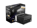 MSI - MPG A1000G PCIE5, 80+ GOLD Full Modular Gaming PSU, 12V-2x6 Cable, 5080