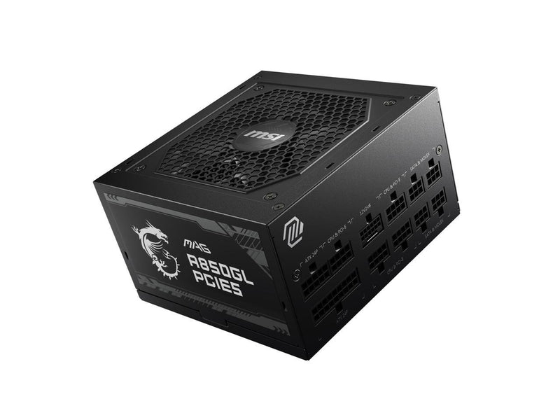 MSI - MAG A850GL PCIE 5.0, 80 GOLD Fully Modular Gaming PSU, 12VHPWR Cable, ATX