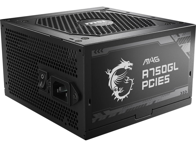 MSI - MAG A750GL PCIE 5.0, 80 GOLD Fully Modular Gaming PSU, 12VHPWR Cable, ATX