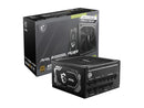 MSI - MAG A1000GL PCIE 5, 80 GOLD Fully Modular Gaming PSU, 12V-2×6 Cable, ATX