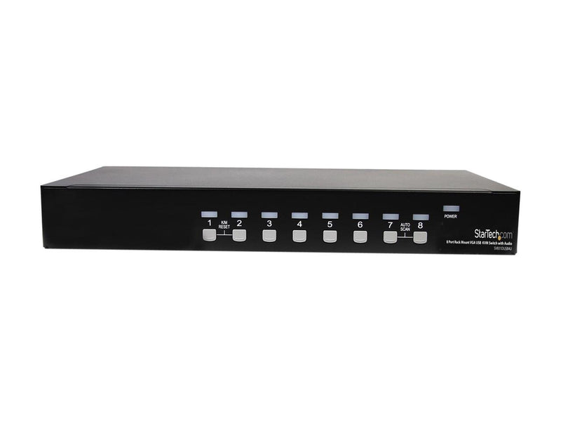 StarTech.com SV831DUSBAU 8 Port Rack Mount USB VGA KVM Switch w/ Audio