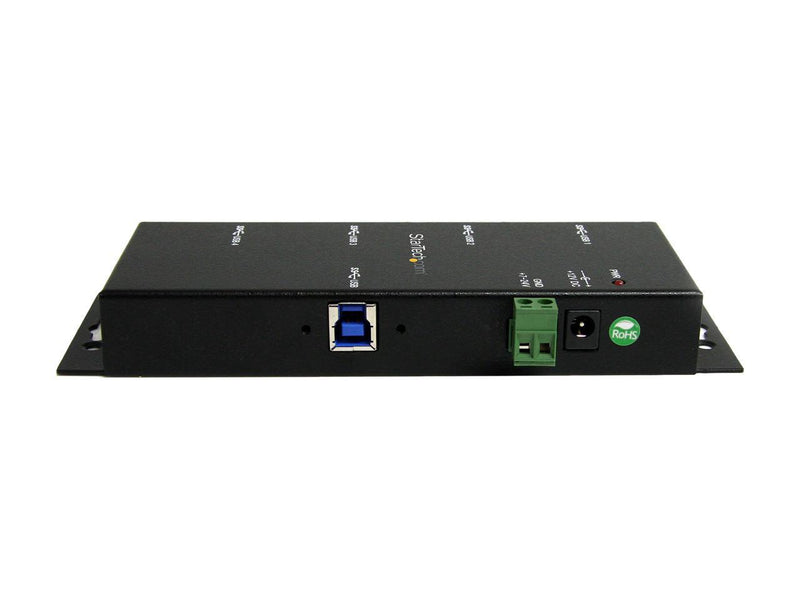 StarTech.com ST4300USBM Mountable USB 3.0 hub - Industrial - Rugged - Black