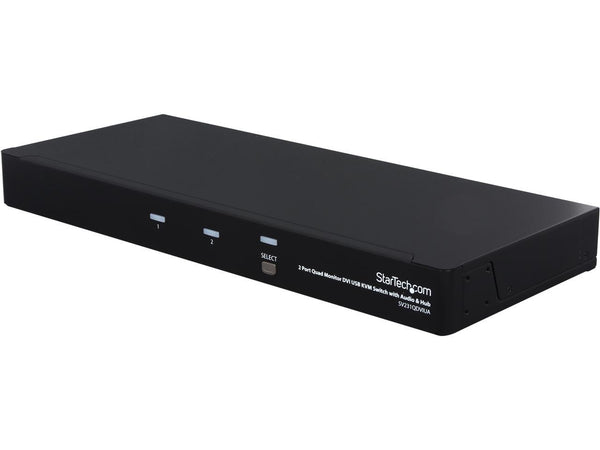 StarTech.com SV231QDVIUA 2 Port Quad Monitor Dual-Link DVI USB KVM Switch with