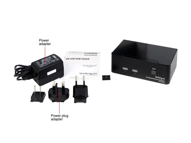 StarTech.com SV231DVIUAHR 2 Port High Resolution USB DVI Dual Link KVM Switch