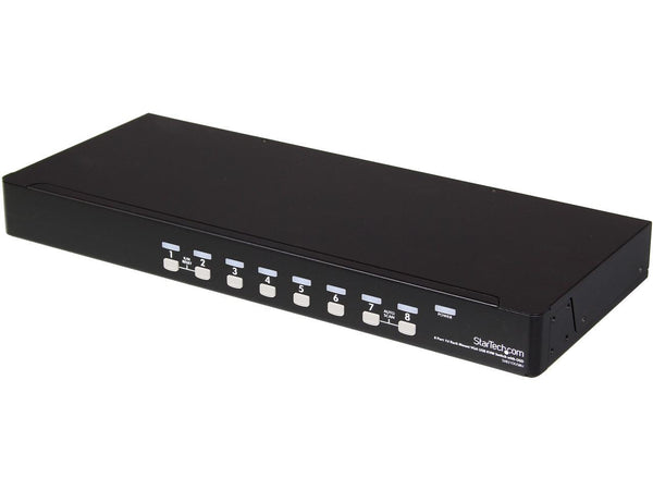 StarTech.com SV831DUSBUK 8 Port 1U Rack Mount USB KVM Switch Kit with OSD and