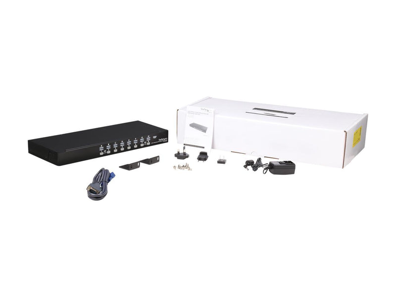 StarTech.com SV1631DUSBUK 16 Port 1U Rack Mount USB KVM Switch Kit with OSD and