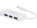 StarTech.com ST4300MINU3W 4 Port USB 3.0 Hub - Built-in Cable - Compact -