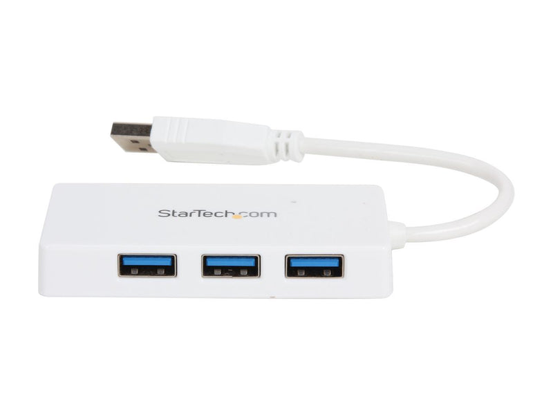 StarTech.com ST4300MINU3W 4 Port USB 3.0 Hub - Built-in Cable - Compact -