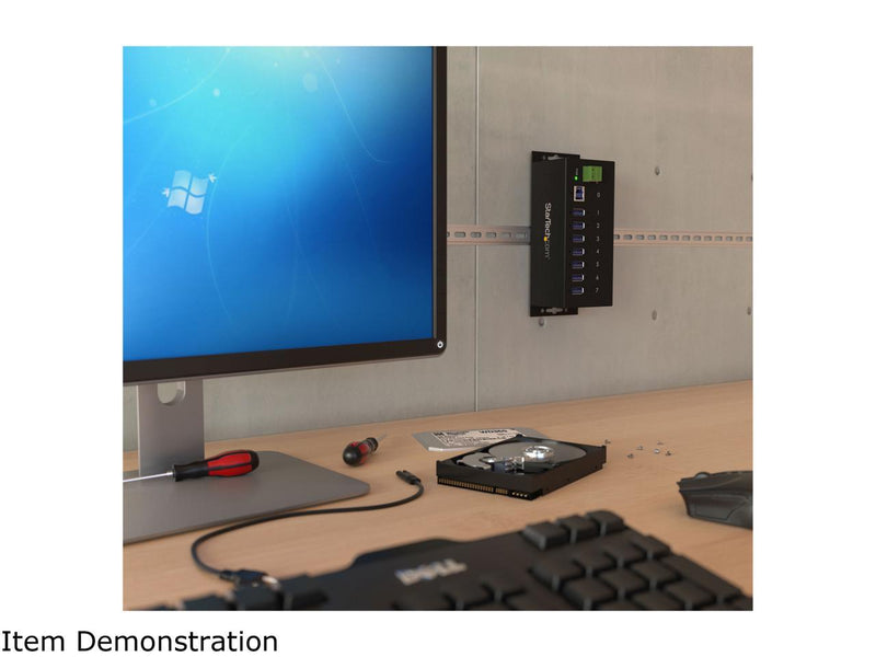 StarTech.com ST7300USBME 7 Port Industrial USB 3.0 Hub - with ESD Protection -