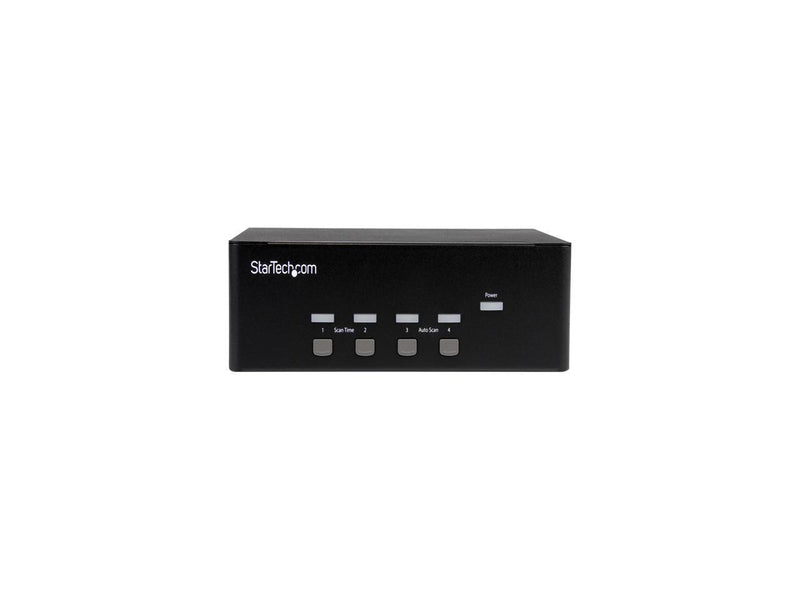 StarTech.com 4-port KVM Switch with Dual VGA and 2-port USB Hub - USB 2.0
