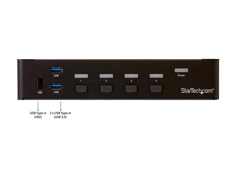 StarTech.com SV431DPU3A2 4-Port DisplayPort KVM Switch - DP KVM Switch with