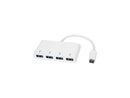 StarTech.com HB30C4ABW 4-Port USB-C Hub - USB-C to 4 x USB-A - USB 3.0 Hub - Bus