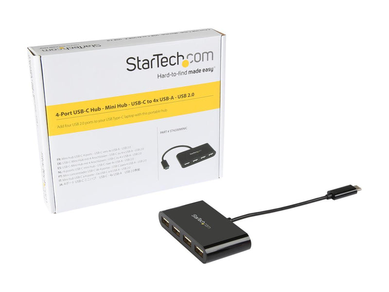 StarTech.com ST4200MINIC USB C Hub 4 Port - USB-C to 4 x USB-A - Powered USB Hub