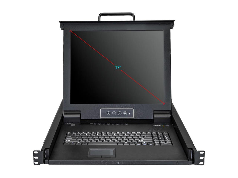 StarTech.com RKCONS1708K 8 Port Rackmount KVM Console - 17 Inch Display - 1U VGA