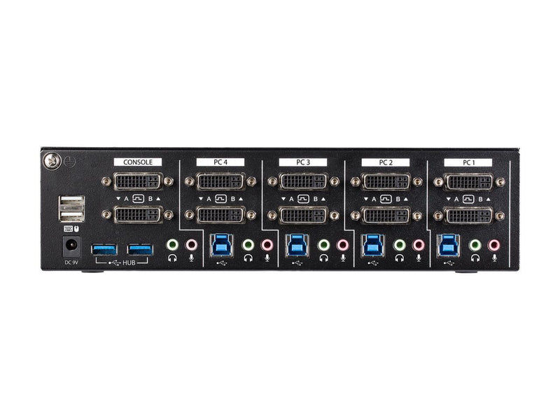 StarTech.com SV431DL2DU3A 4-Port Dual Monitor Dual-Link DVI KVM Switch - 4K 60Hz