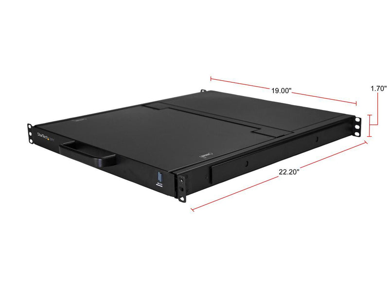 StarTech.com RKCONS17HD Rackmount KVM Console - 1U - 17.3in Display - 1080p HD -