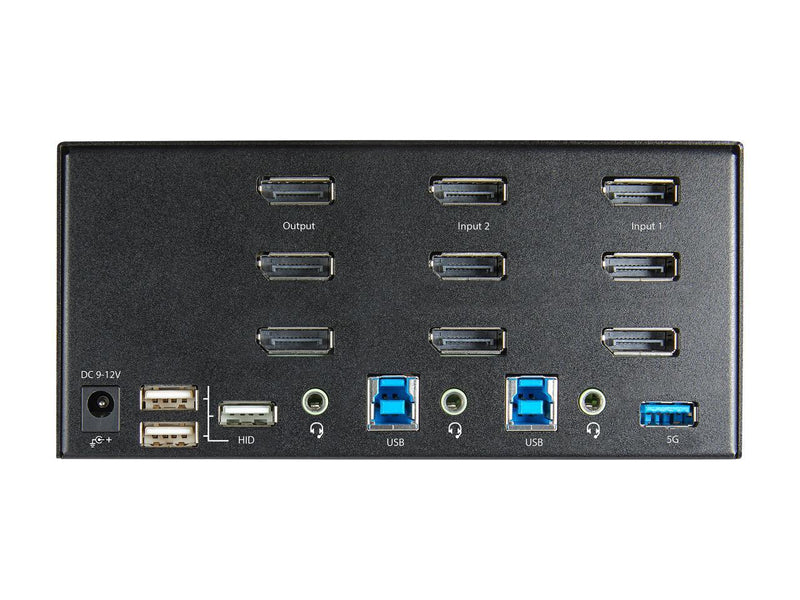 2 Port Triple Monitor DisplayPort KVM Switch, 4K 60Hz UHD HDR, Desktop 4K DP 1.2