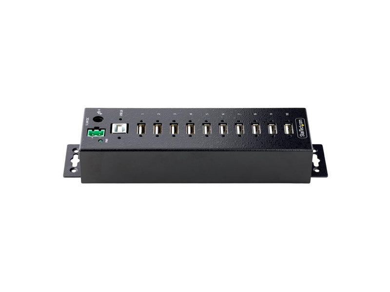 StarTech.com 10-Port Industrial USB 2.0 Hub - Rugged USB Hub w/ESD Level 4