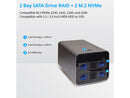 USB 3.2 (10Gbps) Type-C 2 Bay 2.5 Inch and 3.5 Inch SATA Hard Drive + 2 Bay M.2