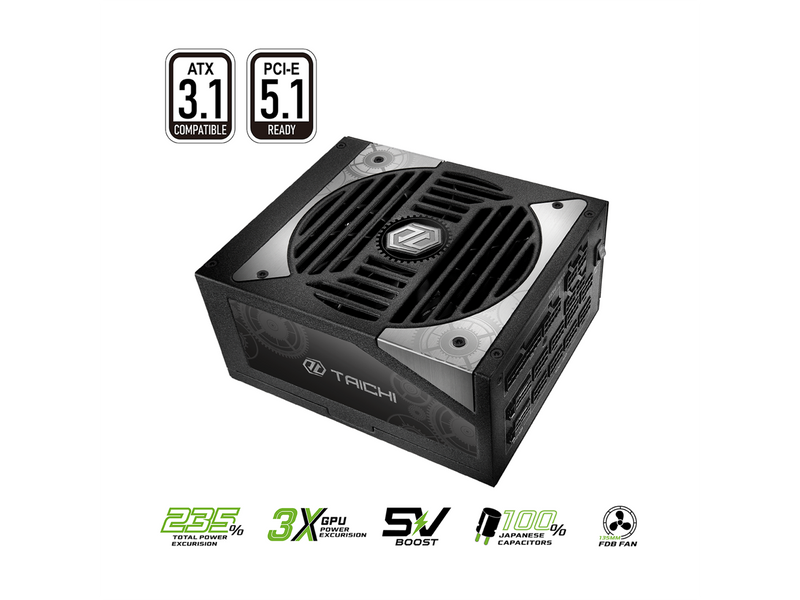 ASRock Taichi TC-1300T 1300W 80 PLUS TITANIUM & Cybenetics TITANIUM Full Modular
