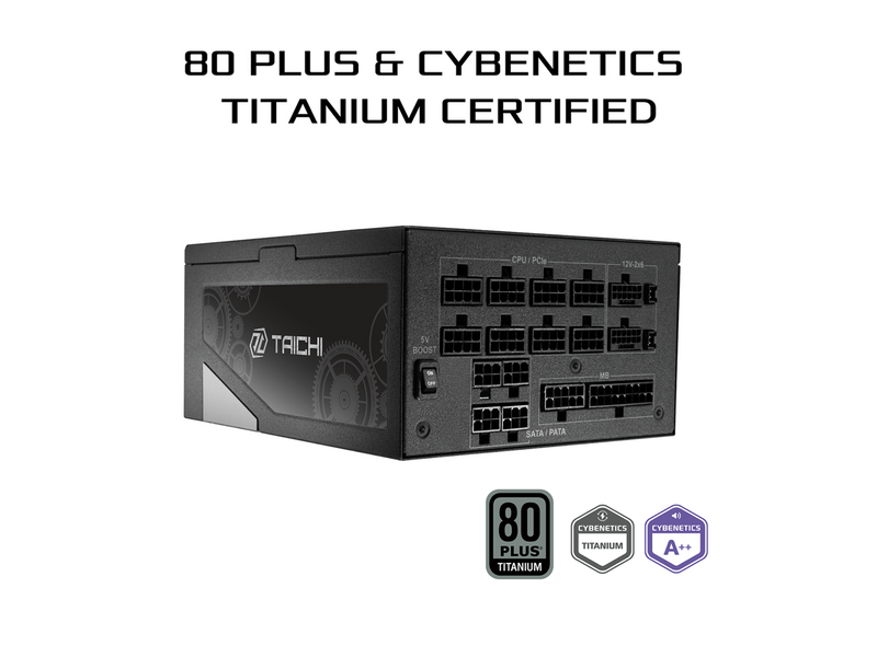 ASRock Taichi TC-1300T 1300W 80 PLUS TITANIUM & Cybenetics TITANIUM Full Modular